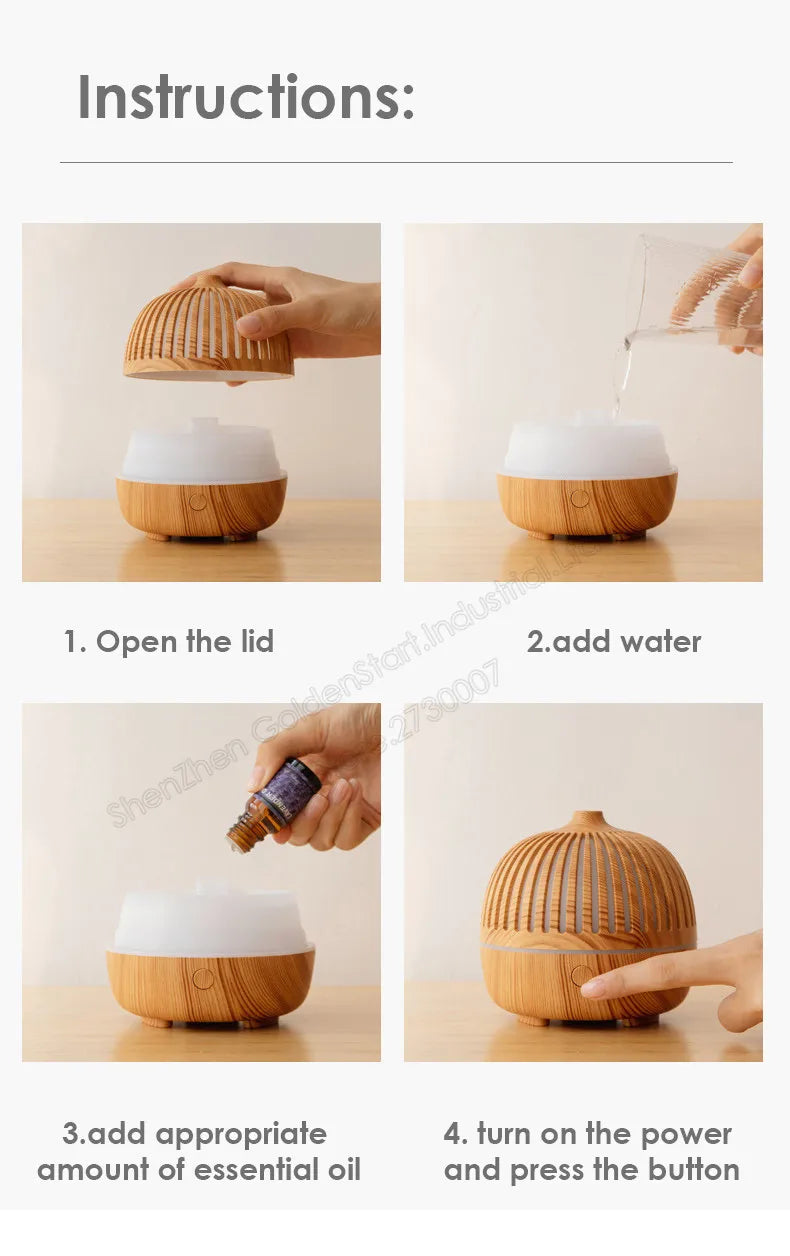 Diffuseur d’arômes – Humidificateur ultrasonique & diffuseur d’huiles essentielles