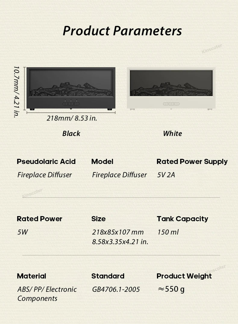 Diffuseur d’arômes cheminée KINSCOTER