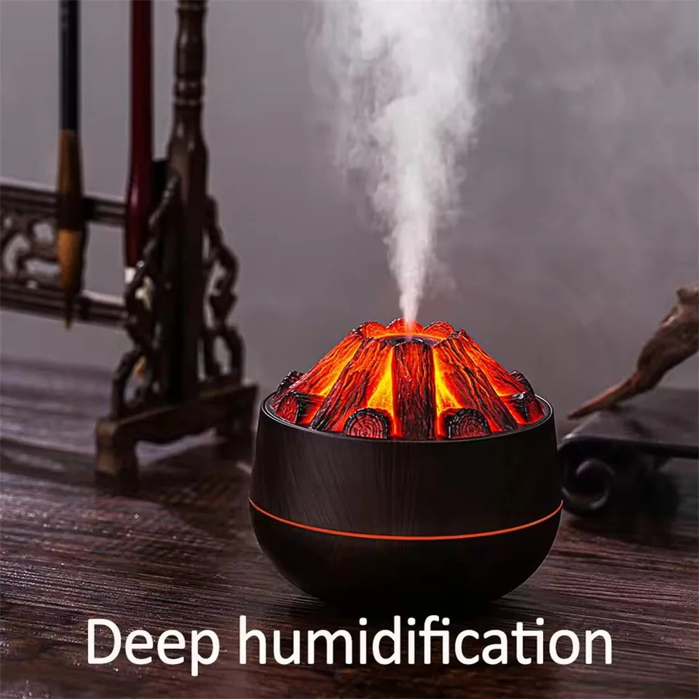Diffuseur & Humidificateur 300 ml – Effet Flamme LED